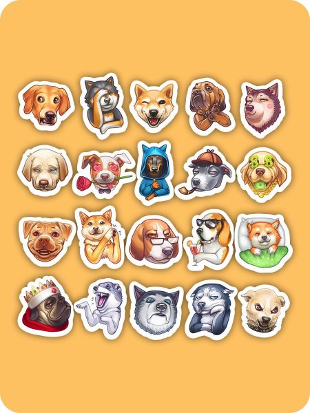 Наклейки "собаки"