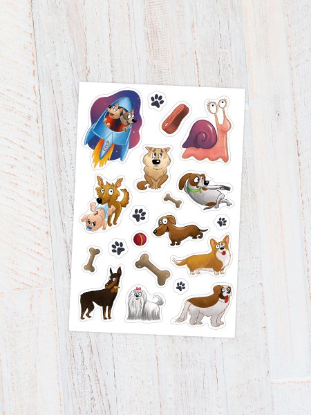 Наклейки "собаки"