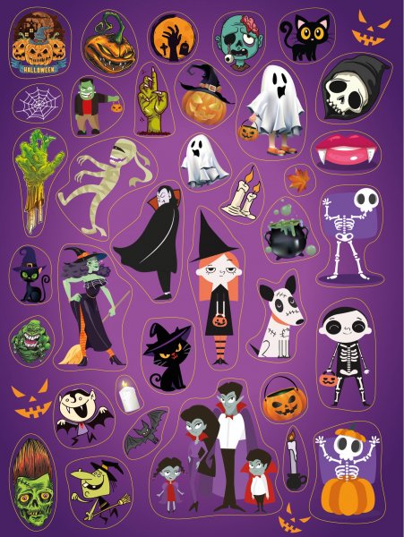 Мега наклейки страшилки