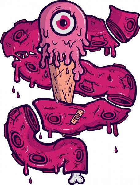 Страшные наклейки для распечатки