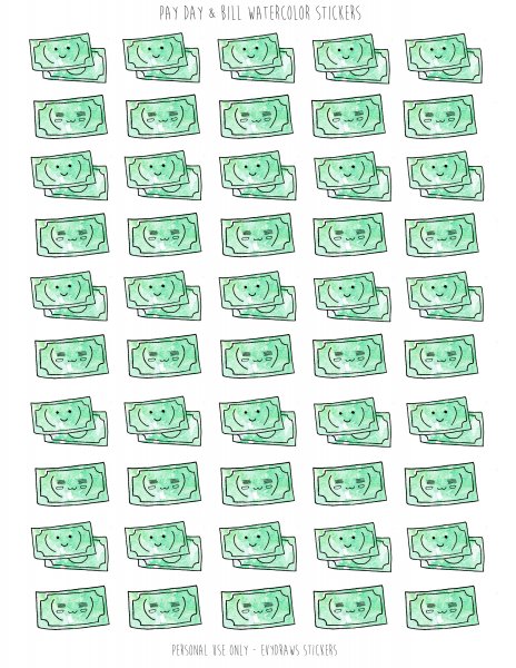 Стикер деньги