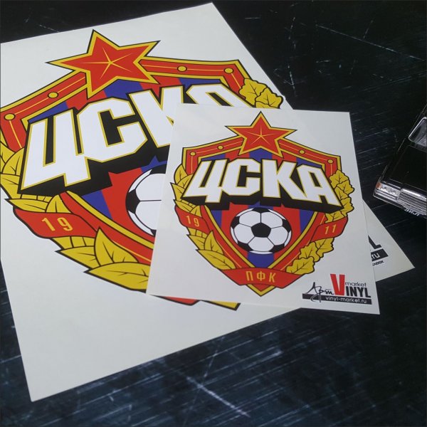 Наклейки ЦСКА на машину