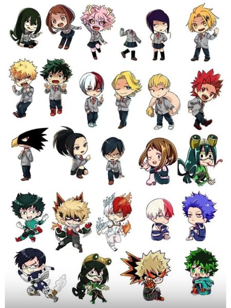 Герои аниме моя геройская Академия