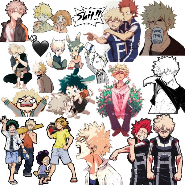 Стикеры моя геройская Академия Бакугоу