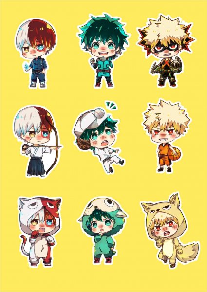 Аниме моя геройская Академия чибики