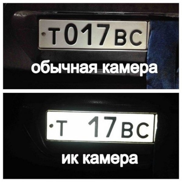 Наклейка на номерной знак от камер