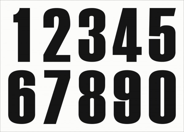 Наклейка номера