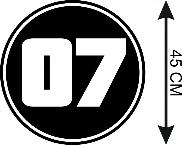 Наклейка номер на машину