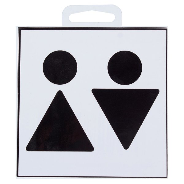 Наклейка на дверь туалета