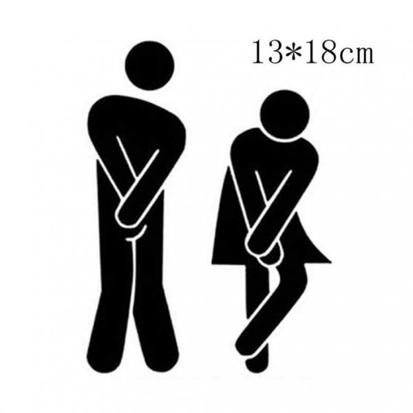 Наклейка на дверь туалета прикольные