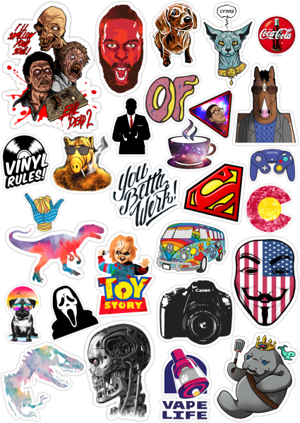 Набор наклеек для распечатки