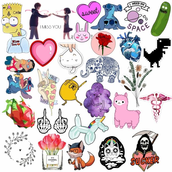 Модные наклейки