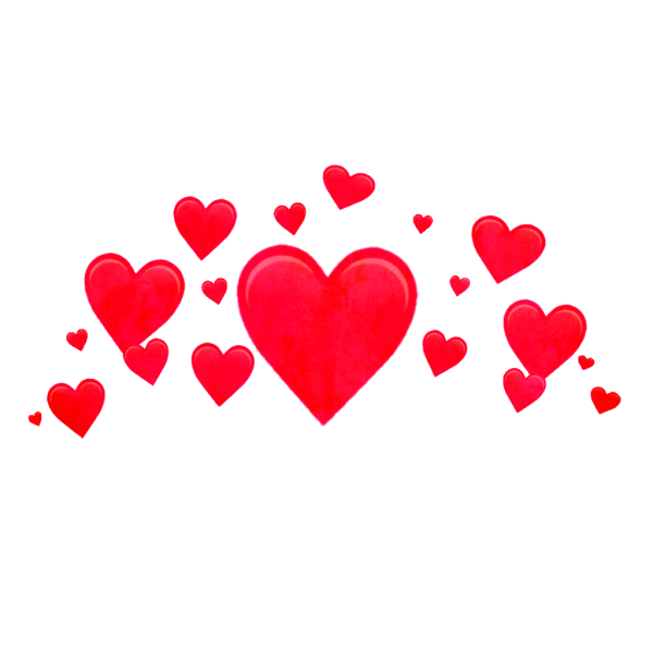 Наклейки сердечки на прозрачном фоне