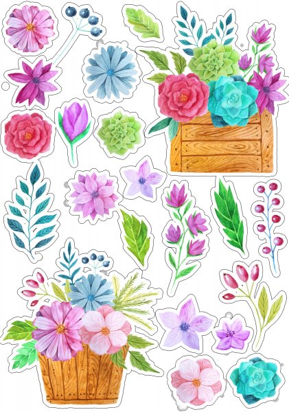 Цветы для вырезания Скрапбукинг
