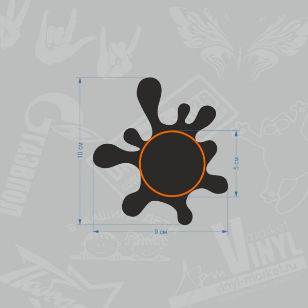 Наклейка Клякса на авто пантера