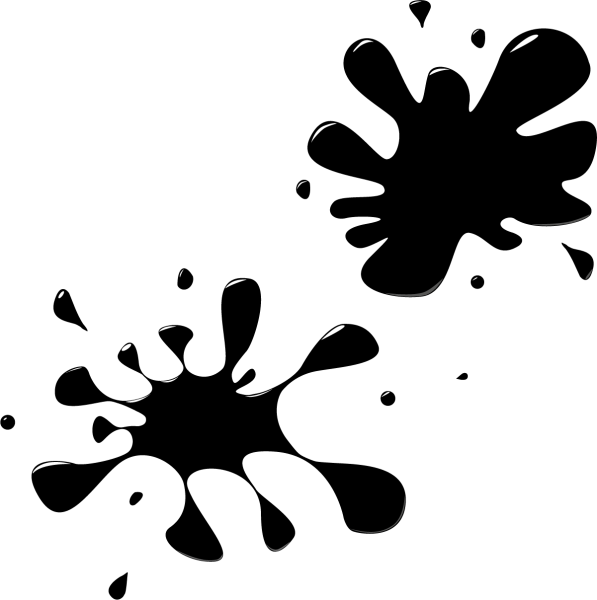 Клякса на белом фоне