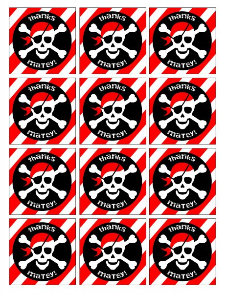 Наклейки в пиратском стиле