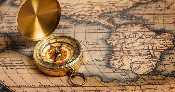Компас на карте