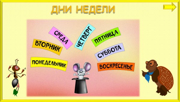 Дни недели презентация