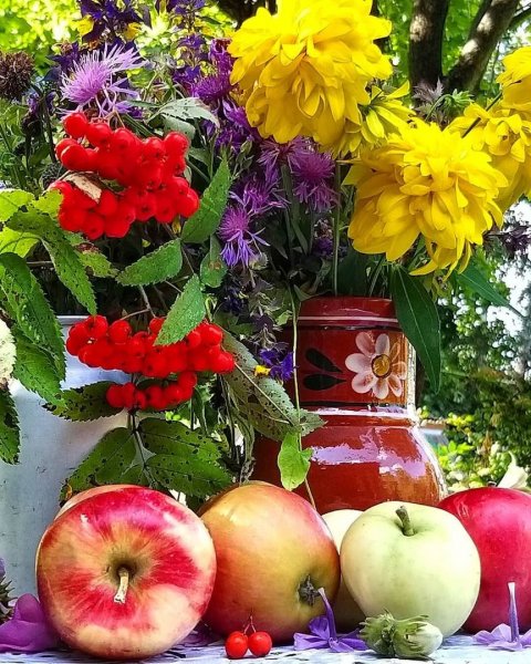 Доброго утра фрукты осень цветы