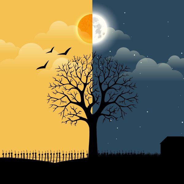 День и ночь рисунок