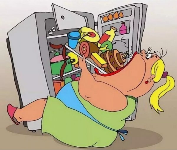 Обжорство карикатура