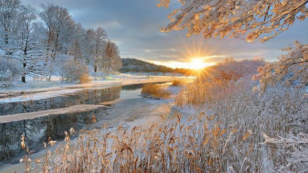 Зима солнце