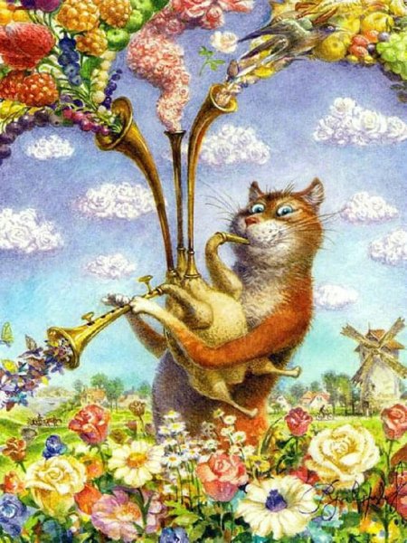 Позитивная котоживопись Владимира Румянцева