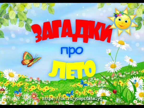 Загадки про лето для дошкольников