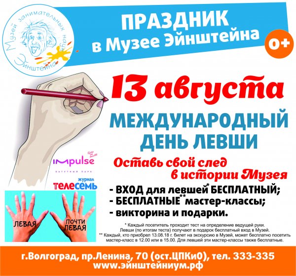 Международный день левшей 2020