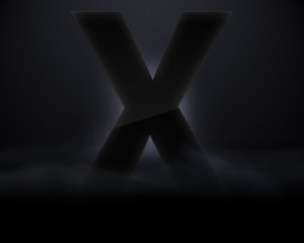 X на черном фоне