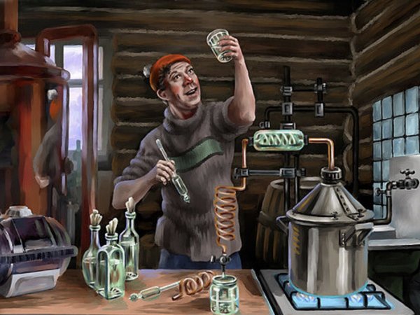 Самогонный аппарат в фильме Самогонщики