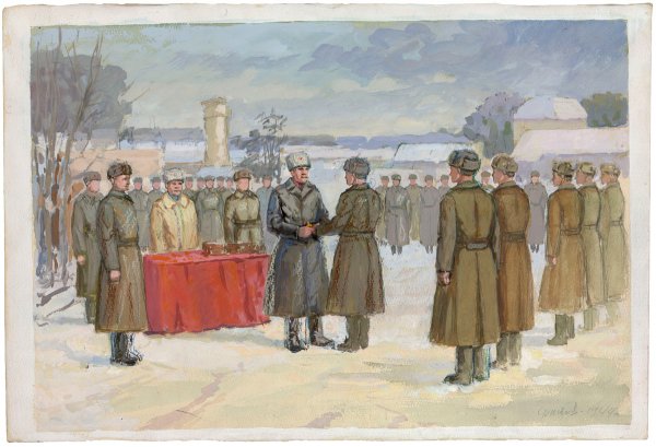 Царская армия в снегу идут картины