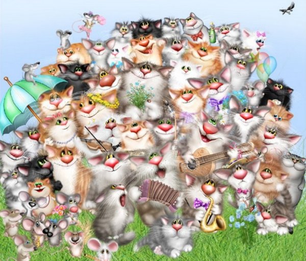 С днем рождения много котиков