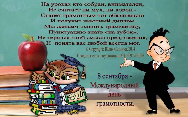 День распространения грамотности