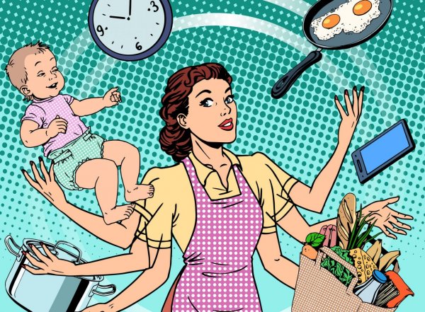 Женщина в декрете прикол