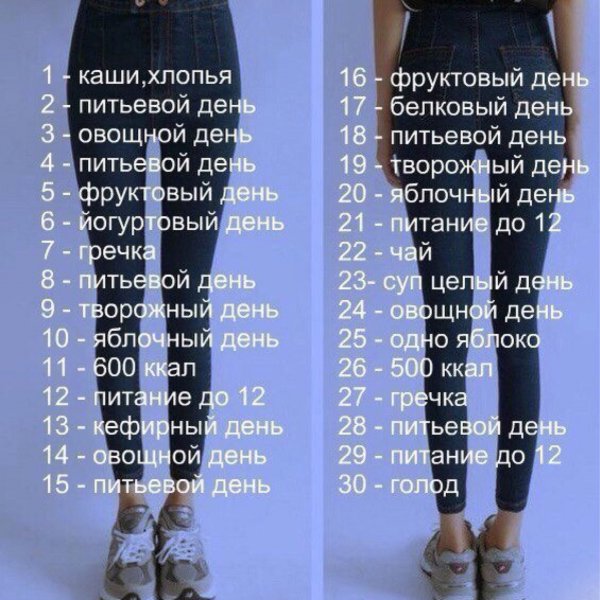 Диета на 30 дней