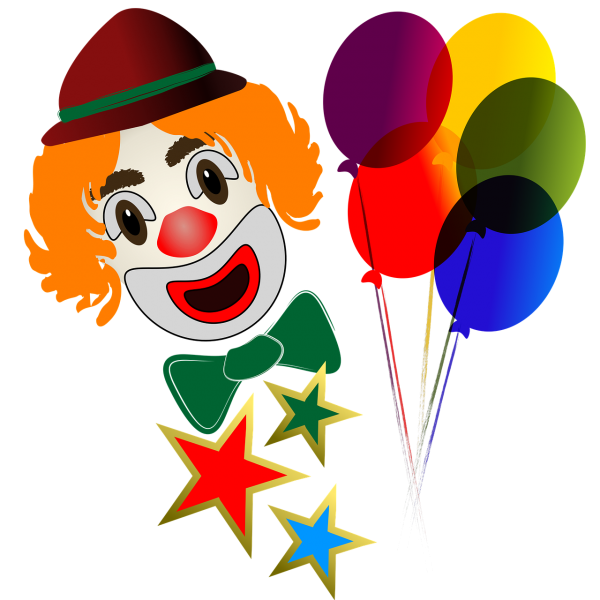Веселый клоун для детей