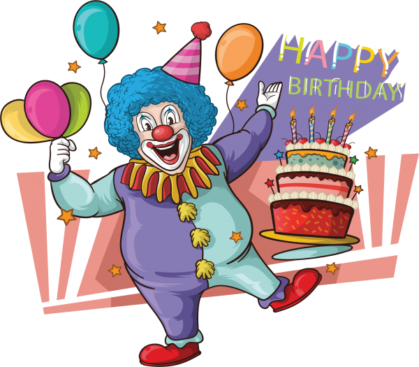 Клоун поздравляет с днем рождения