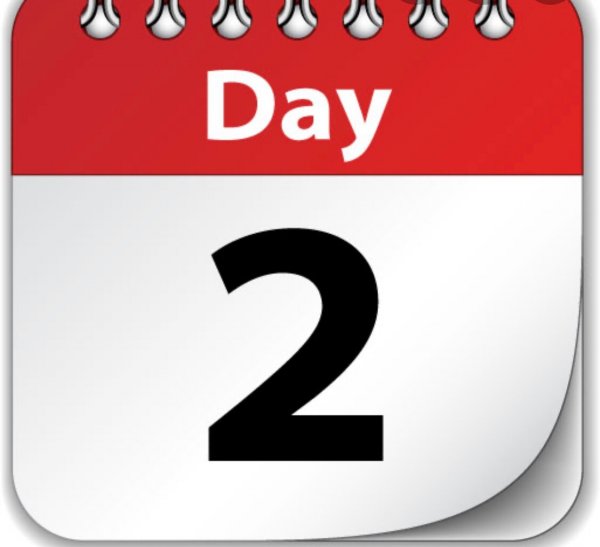 Лист календаря день 2