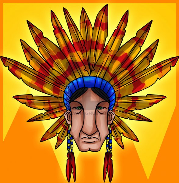 Индейский ребёнок рисунки