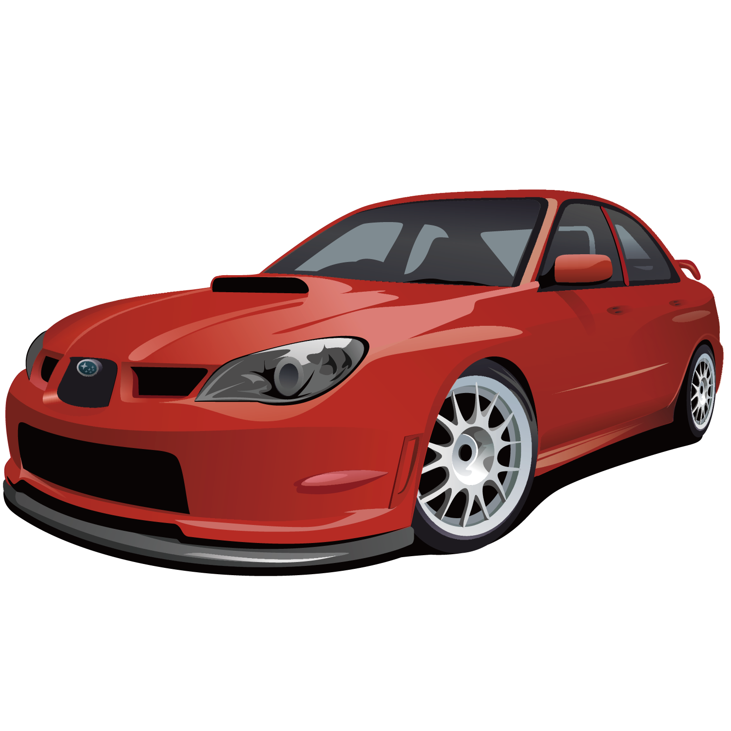 Нарисуй красный автомобиль. Субару Импреза вектор. Субару Импреза векторное. Subaru Impreza без фона. Автомобиль рисунок.