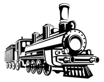 Паровоз силуэт