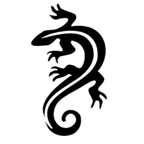 Трафарет ящерицы для стен