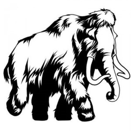 Мамонт черно белый