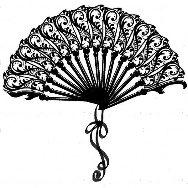 Веер гравюра