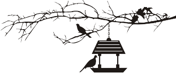 Силуэт кормушки для птиц