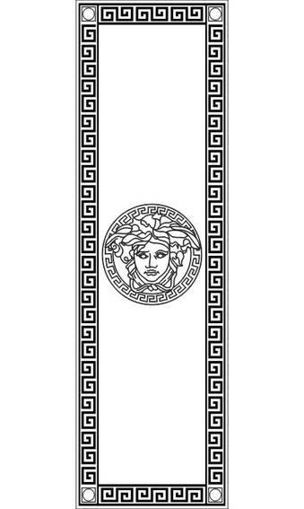 Пескоструйный узор Версаче на зеркале