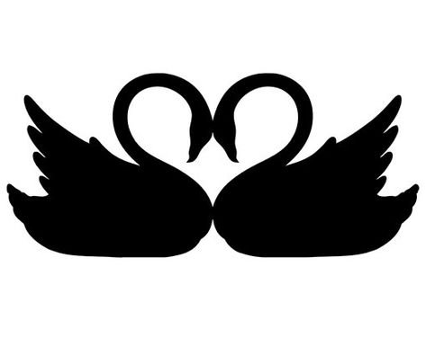 Трафарет лебедя