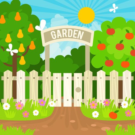 Векторное изображение сада